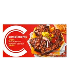 Compliments Angus Beef Burgers