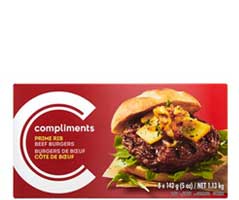 Compliments Prime Rib Beef Burgers