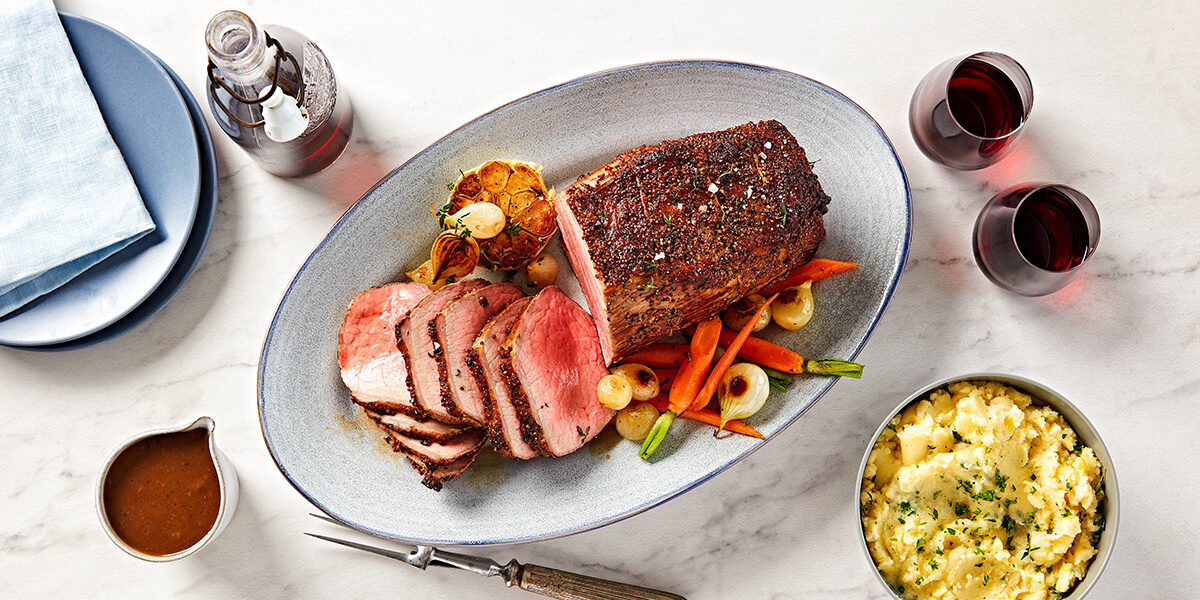 Pepper, Mustard and Thyme-Crusted Roast Beef