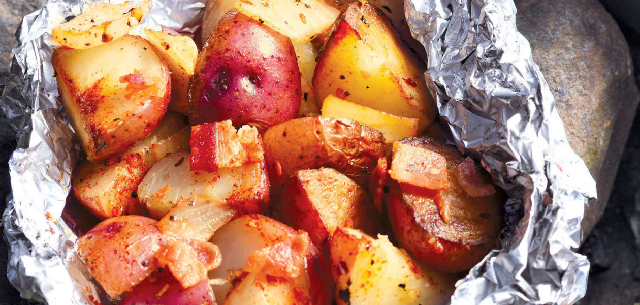 Campfire Potato Packets with Bacon & Onion