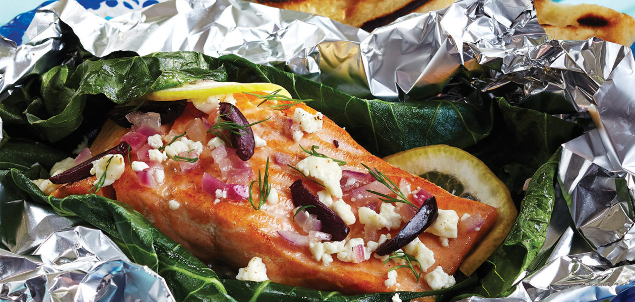 Greek-Style Grilled Salmon Packets