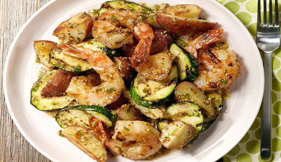 Grilled Shrimp & Warm Potato Salad