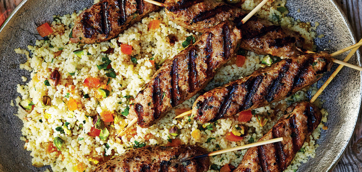 Moroccan-Spiced Turkey Skewers with Couscous Salad