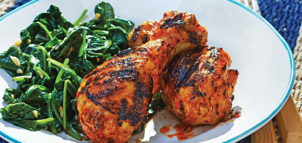 Piri-Piri-Style Chicken with Spinach
