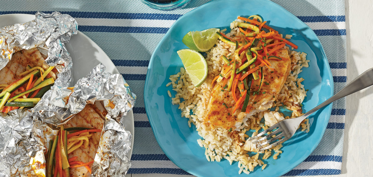 Grilled Chipotle-Lime Pickerel Packets