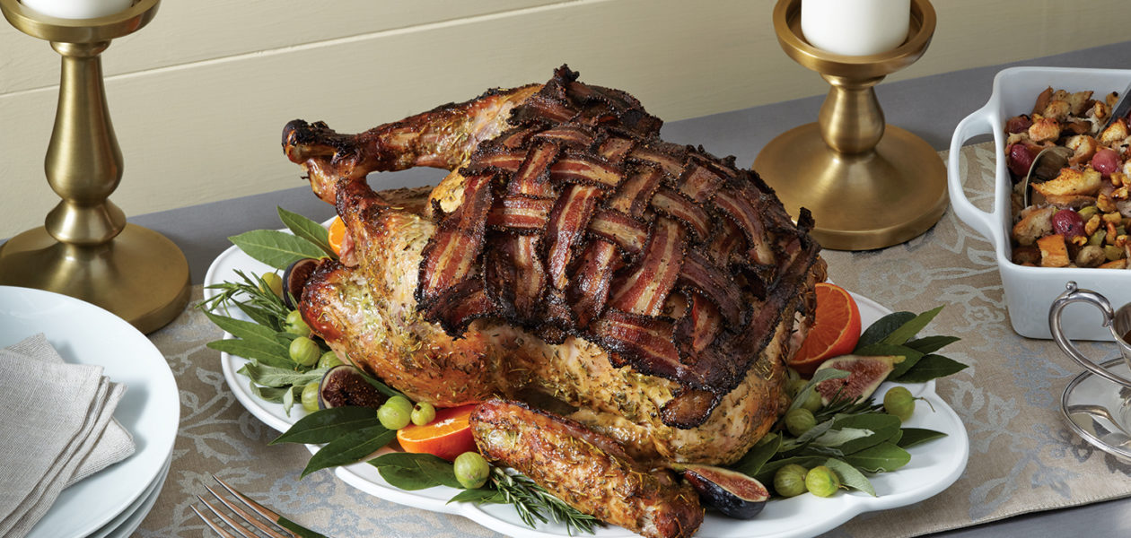 Peppered Bacon-Wrapped Turkey