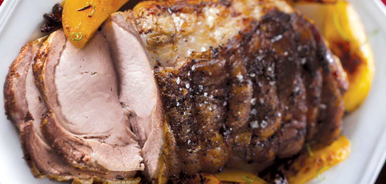 Roasted Pork Loin with Caramelized Mangoes