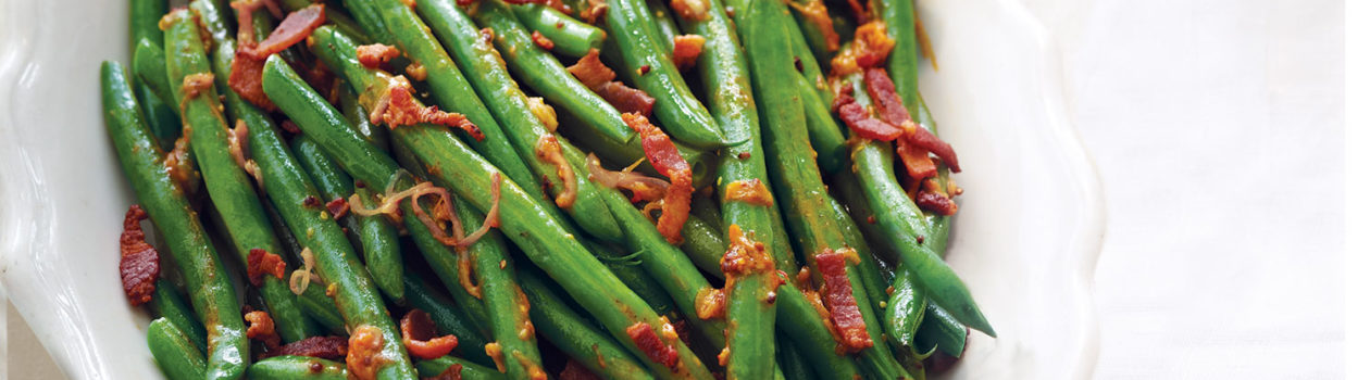 Sauteed Green Beans with Shallots and Bacon