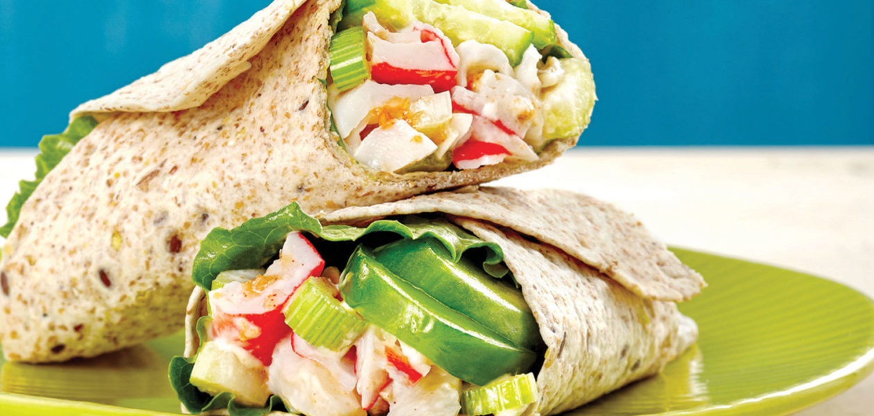 Spicy Seafood Salad Wrap