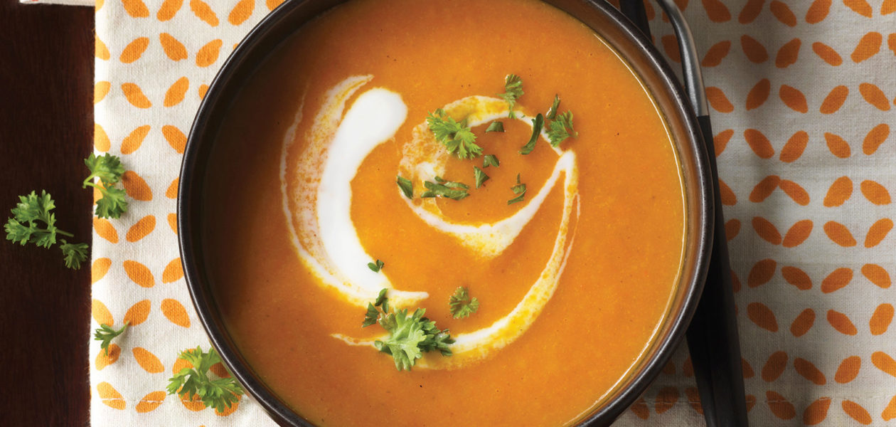 Ginger-Orange Curried Carrot Soup