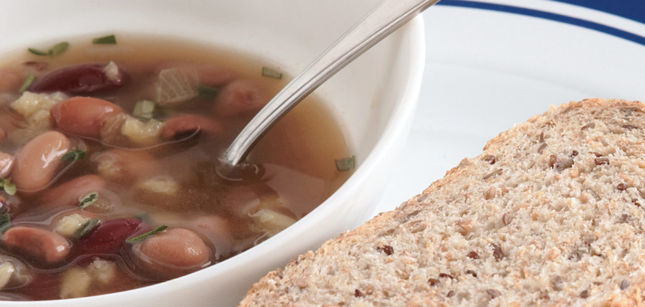 Mediterranean Bean Soup with Roasted Garlic