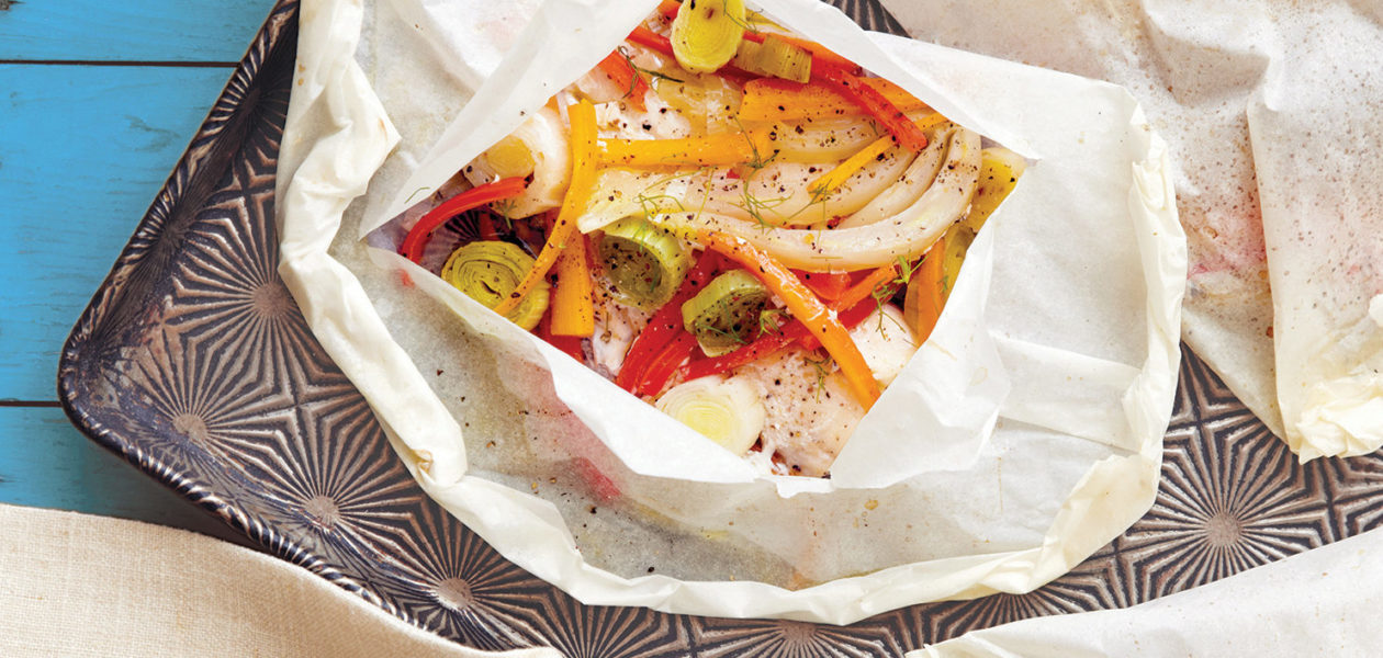 Steamed Haddock with Leeks, Carrots & Anise