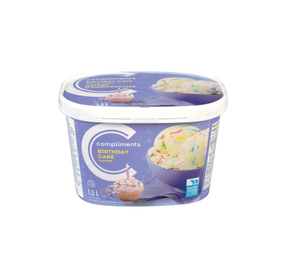 Compliments Birthday Cake Flavour Ice Cream 1.5 L