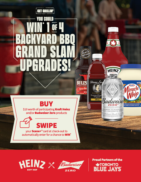 Kraft x Budweiser Zero Contest Image – Enter for a chance to win a 1 of 4 Backyard BBQ Grand Slam Upgrades