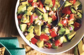 Bowl of grilled guacamole