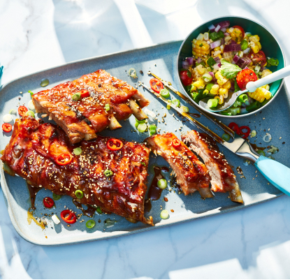 Sweet and Spicy Grilled Pork Back Ribs